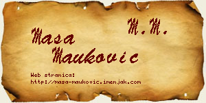 Maša Mauković vizit kartica
